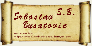 Srboslav Bušatović vizit kartica